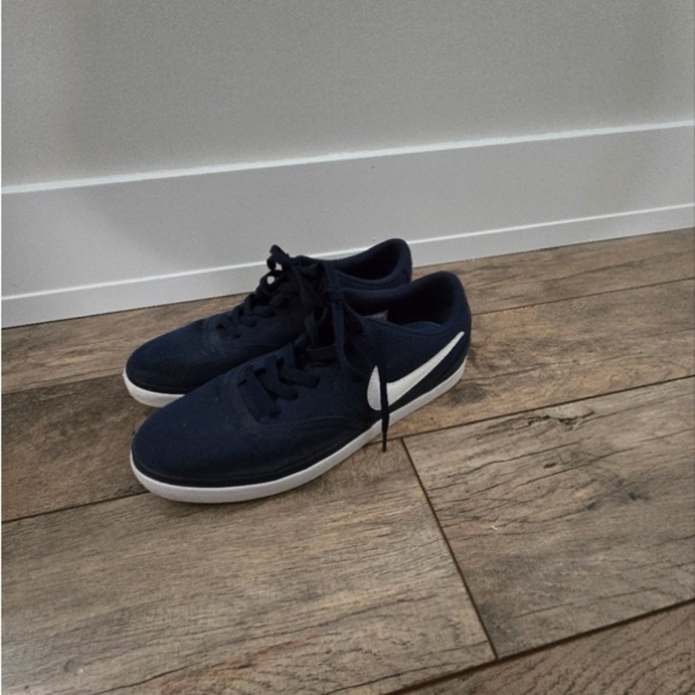 NIKE SB CHECK Mens Dark Navy Blue Size 8 Sneakers 030718 843896-400